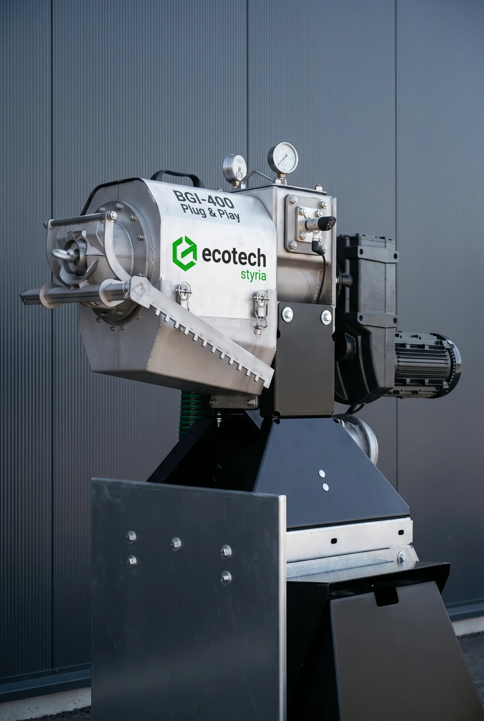 BGI-400 Plug & Play Kompakt-Filterschneckenpresse, mobile Variante in vorkonfektionierter Einheit